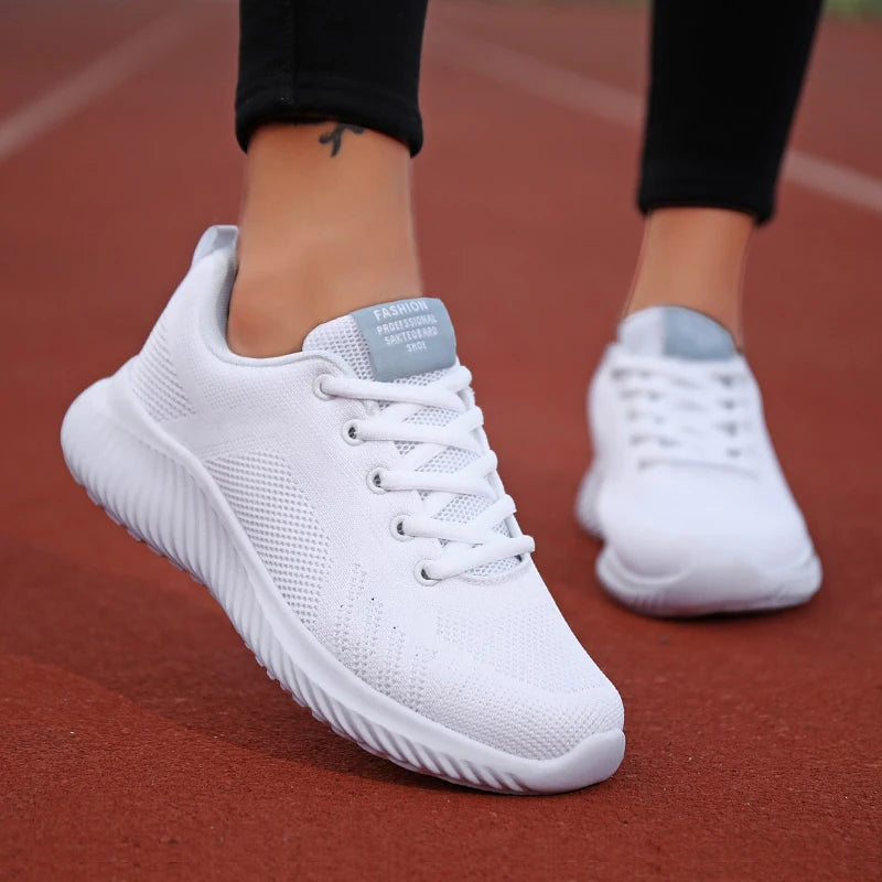 Tênis de malha respirável feminino ,tênis de corrida casual verão 2025