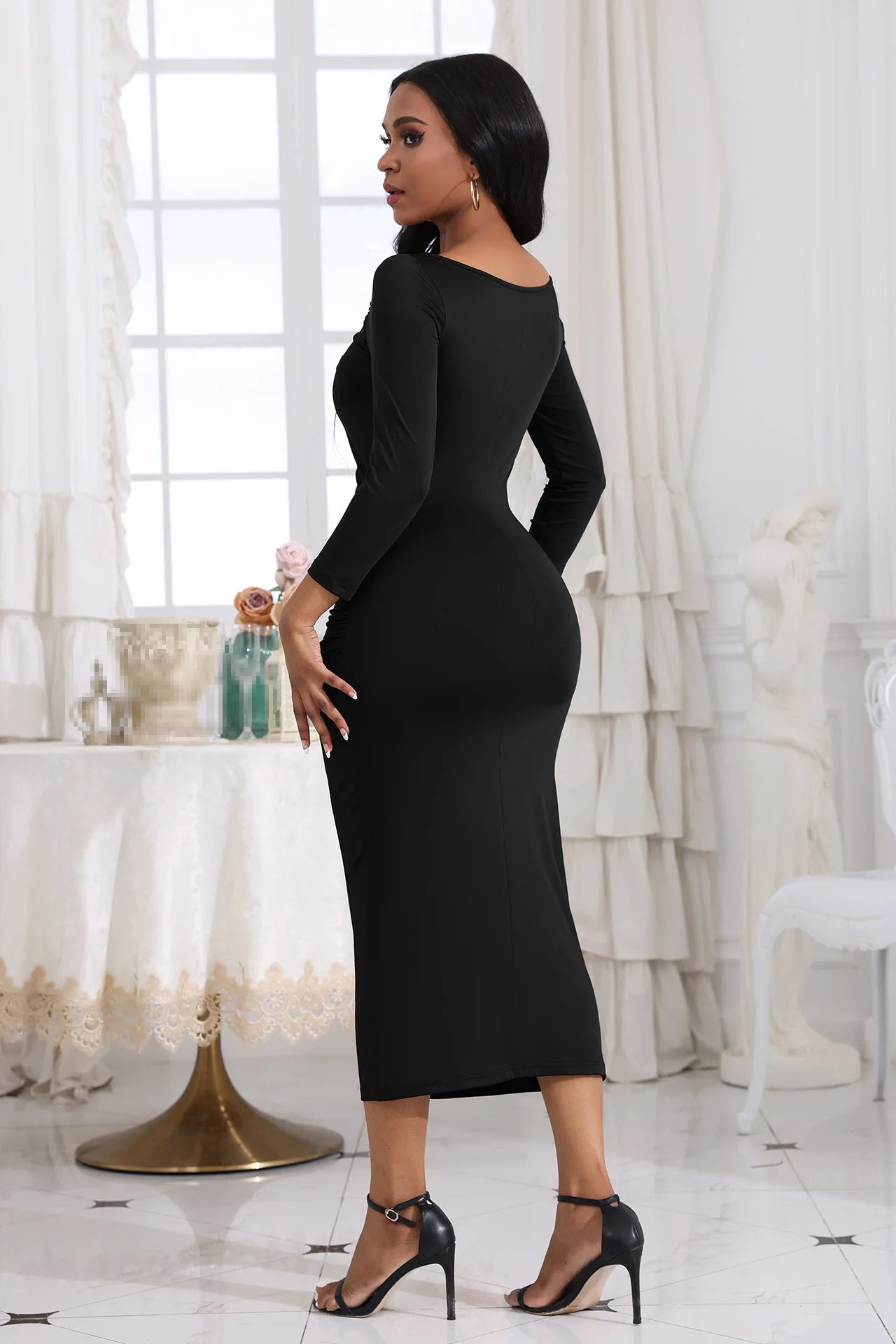 Vestido Elegante Feminino de Alta Qualidade