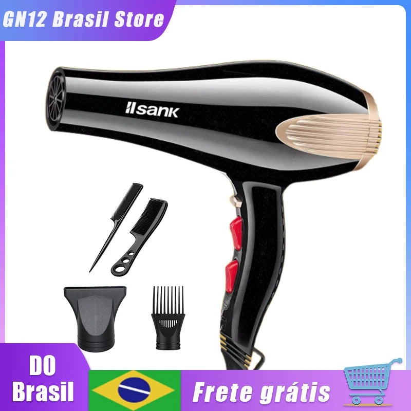 4 Em 1 Secador De Cabelo Profissional Iônico Turbo 6000w