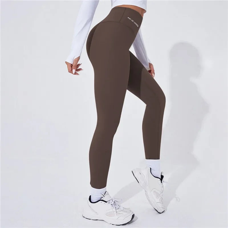 Leggings de ioga cintura alta para mulheres, calça justa esportiva 2024