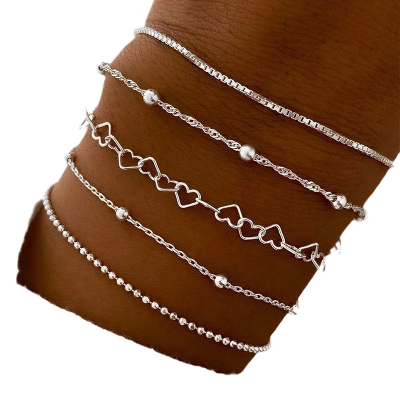 Pulseira Multicamadas conjunto pulseiras para mulheres moda feminina 2024